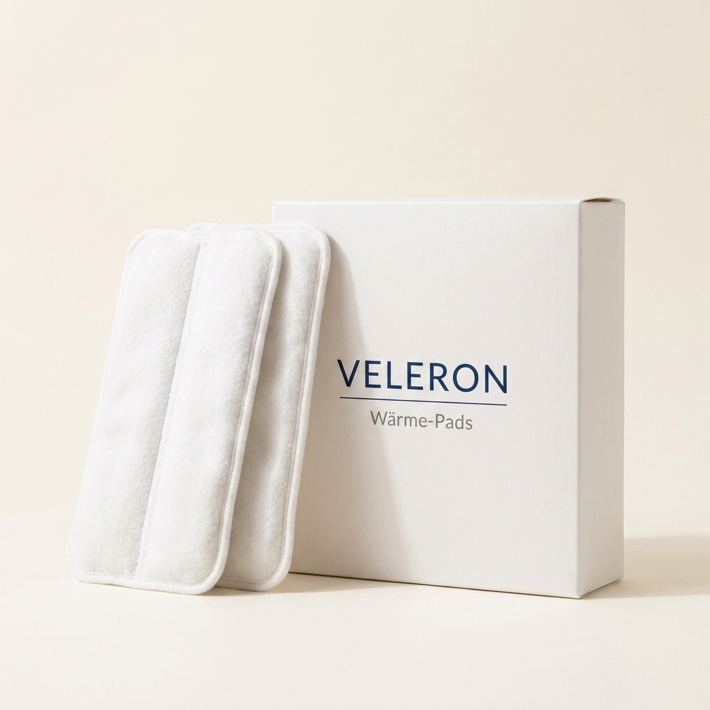 VELERON Wärme-Pads — zwei weiche Pads mit Verpackung